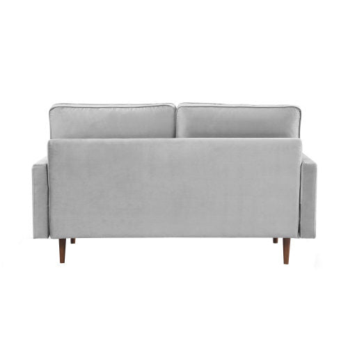 69" Modern Velvet Tufted 3-Seater Loveseat with Bolster Pillows