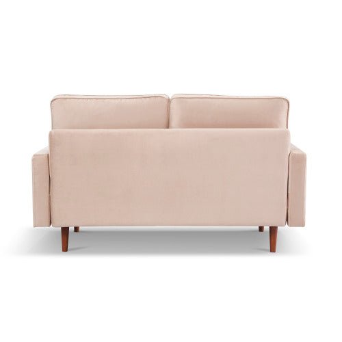 69" Modern Velvet Tufted 3-Seater Loveseat with Bolster Pillows
