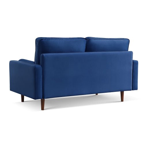 69" Modern Velvet Tufted 3-Seater Loveseat with Bolster Pillows