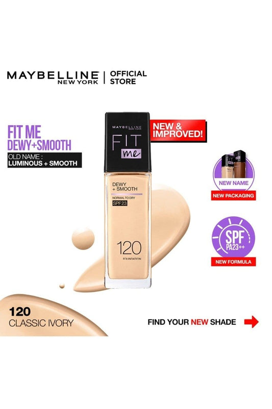 Fit Me! Dewy + Smooth Foundation - 120 Classic Ivory