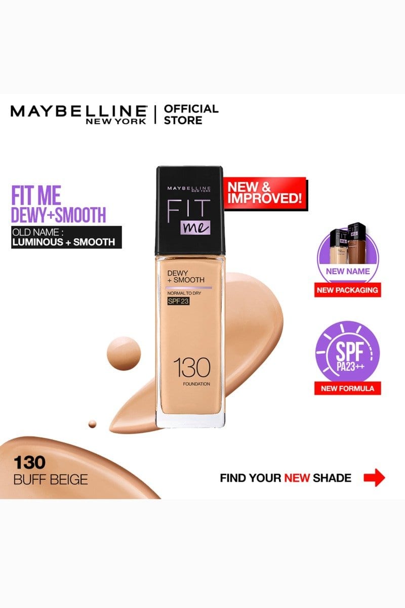 Fit Me! Dewy + Smooth Foundation - 130 Buff Beige