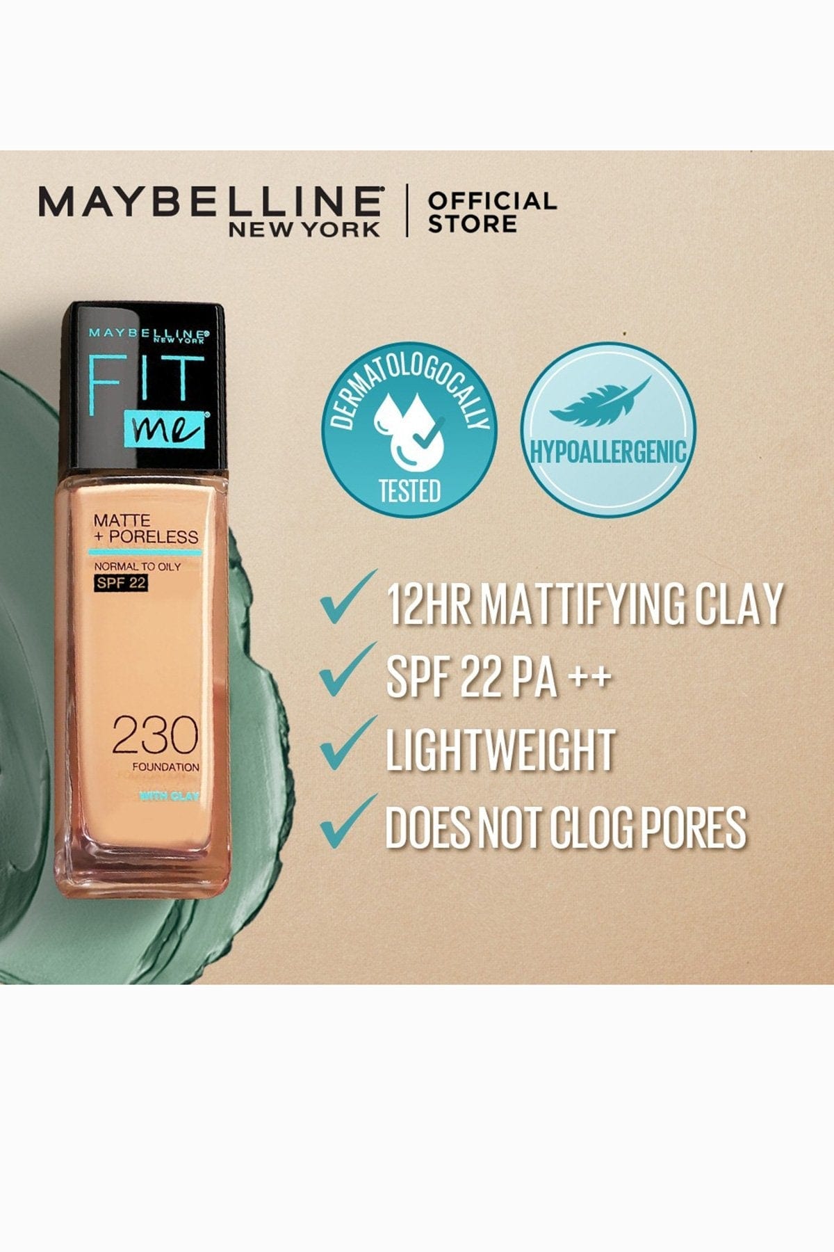 Fit Me! Matte & Poreless Foundation - 118 Light Beige