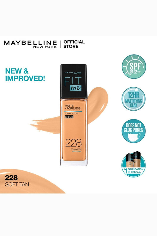 Fit Me! Matte & Poreless Foundation - 228 Soft Tan
