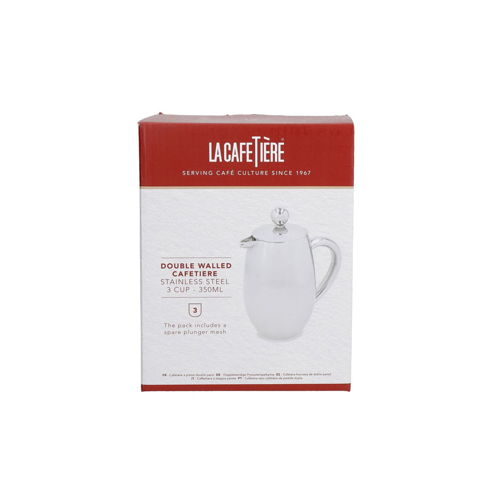 La Cafetiere Stainless Steel Double Walled Cafetiere French Press (8 Cup/1.0L)