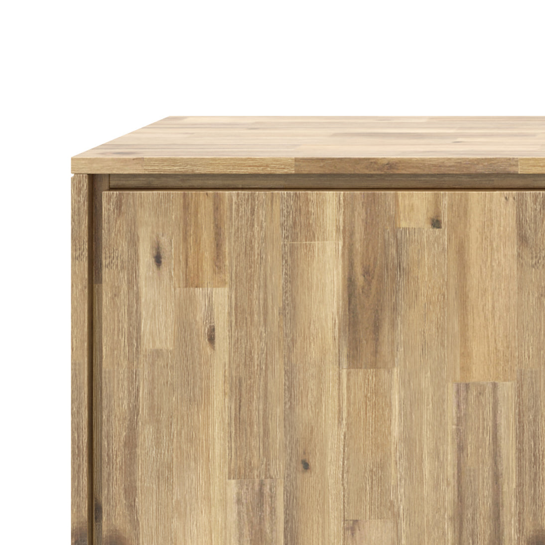 Peak 2-Door Buffet Cabinet with 3 Drawers and Metal Angled Legs