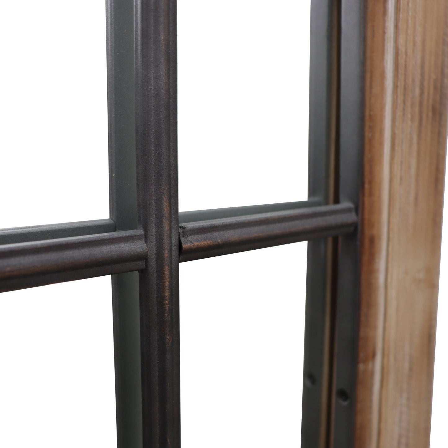 Farmhouse Rectangular Windowpane Wall Mirror