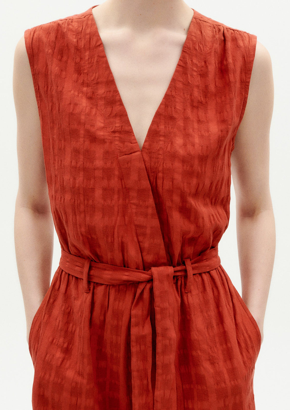 Winona Jumpsuit in Red Cuadrito