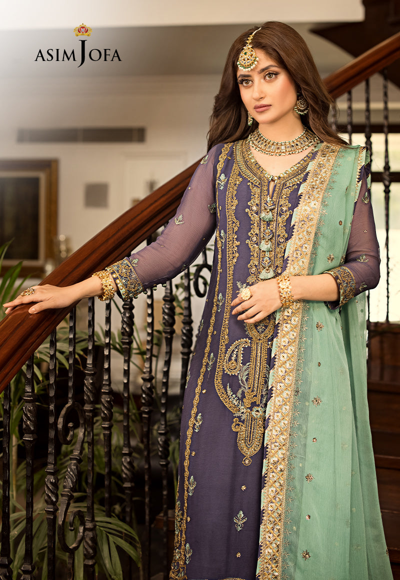 AJJM-09 EMBROIDERED CHIFFON 3 PCS