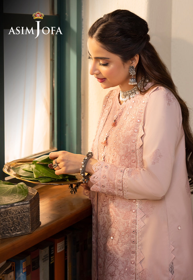 AJSW-07 EMBROIDERED LAWN SILK 3 PCS