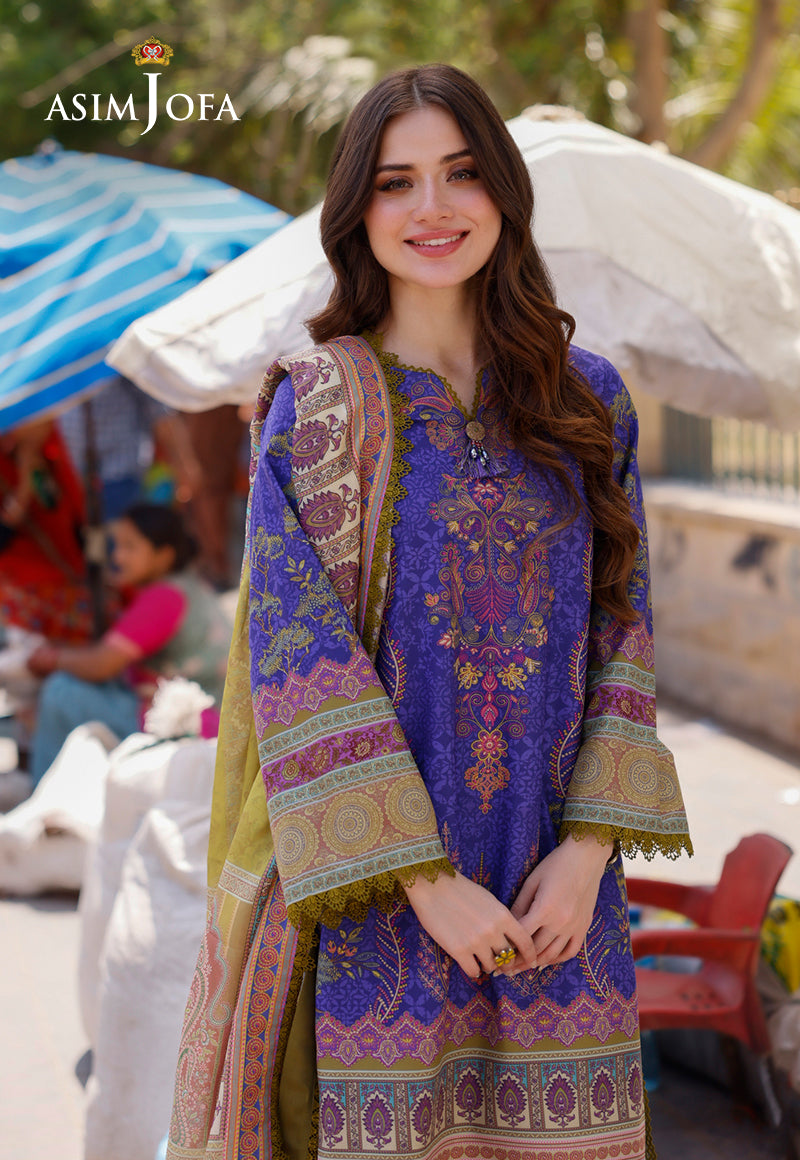 AJPL-03 PRINTED ARABIC LAWN 3 PCS