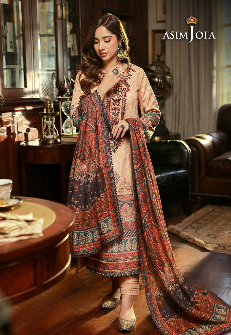 AJAWP-03 STITCHED EMBROIDERED KARANDI 3 PCS
