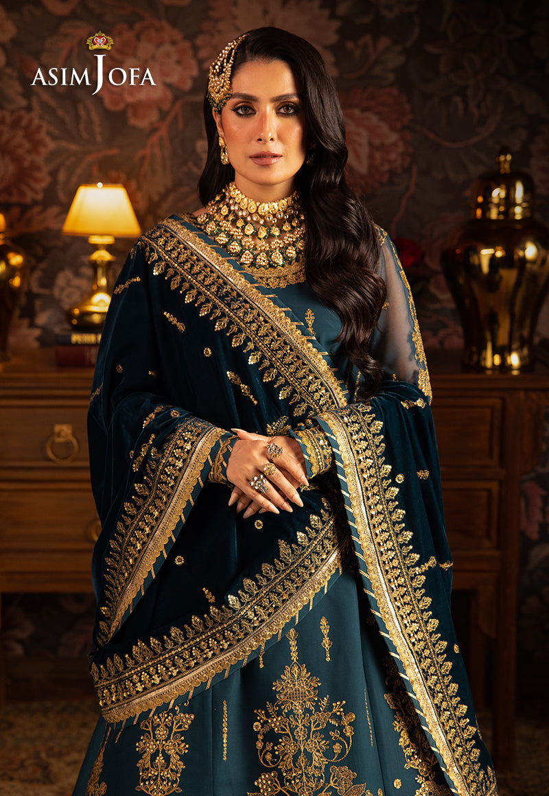 AJMMP-07 EMBROIDERED CHIFFON 3 PCS STITCHED