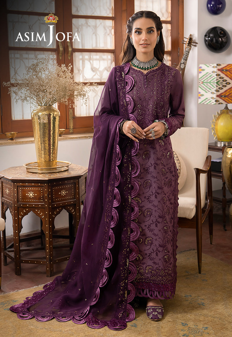 AJSW-06 EMBROIDERED LAWN SILK 3 PCS