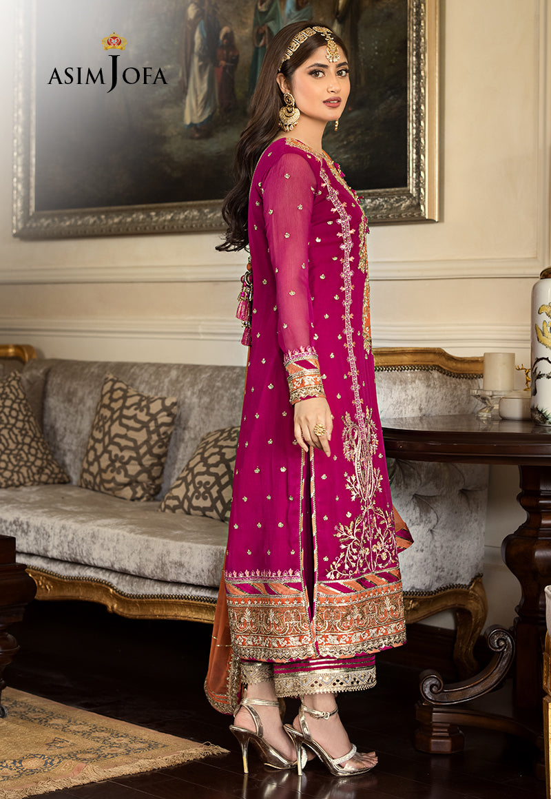 AJJM-23 EMBROIDERED CHIFFON , ORGANZA 3 PCS