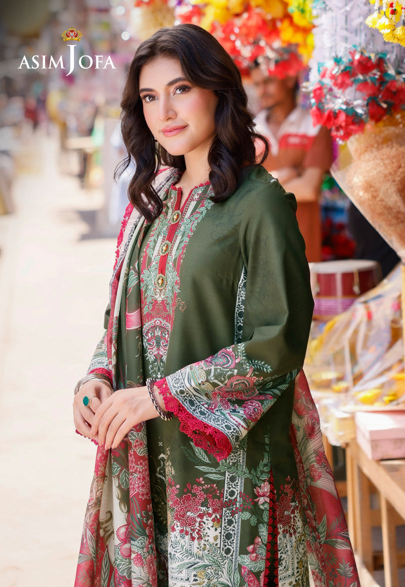 AJPL-08 PRINTED ARABIC LAWN 3 PCS
