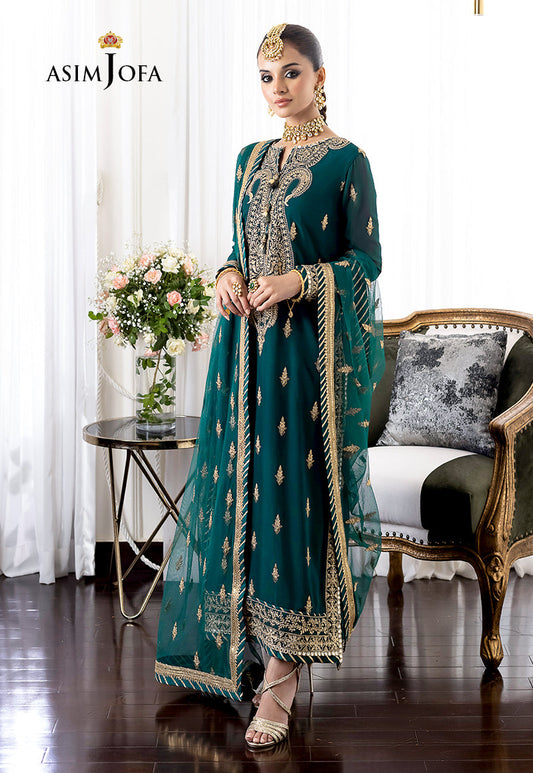 AJJM-12 EMBROIDERED GEORGETTE , ORGANZA 3 PCS