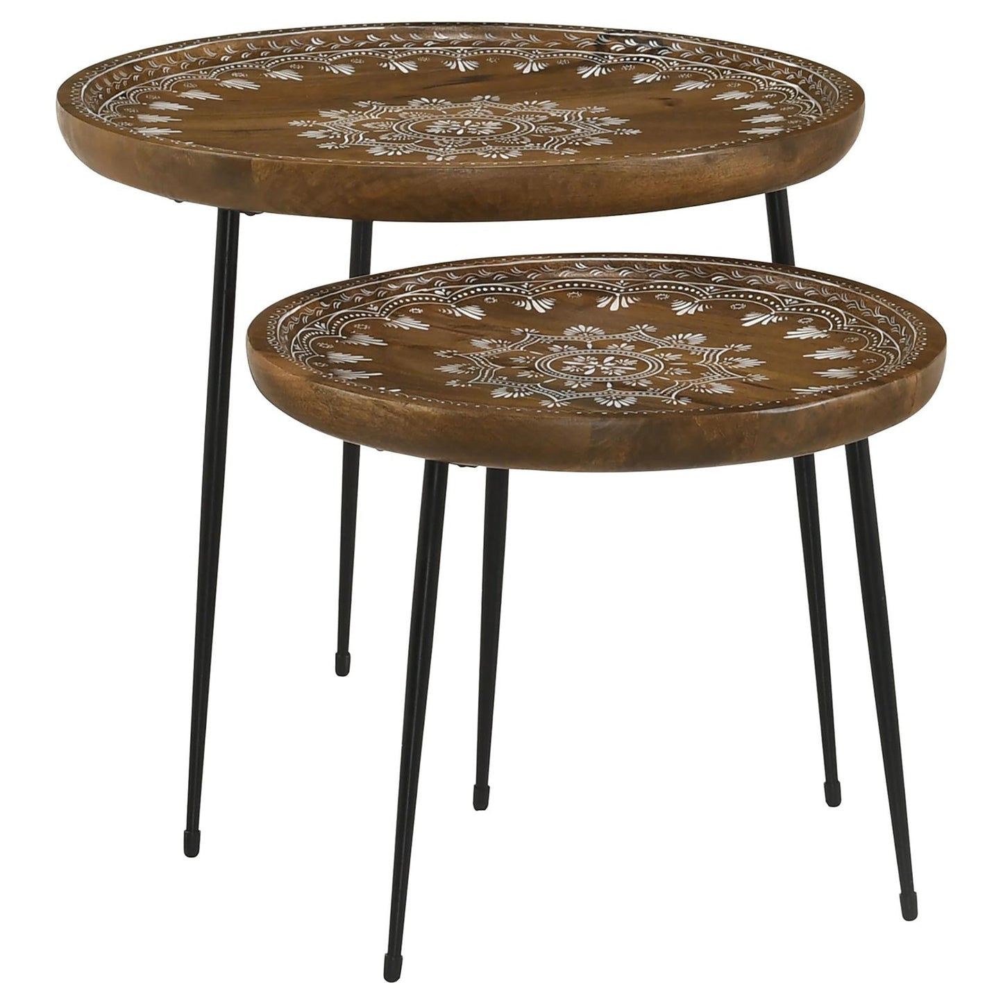 2-Piece Nesting Table with Flared Legs