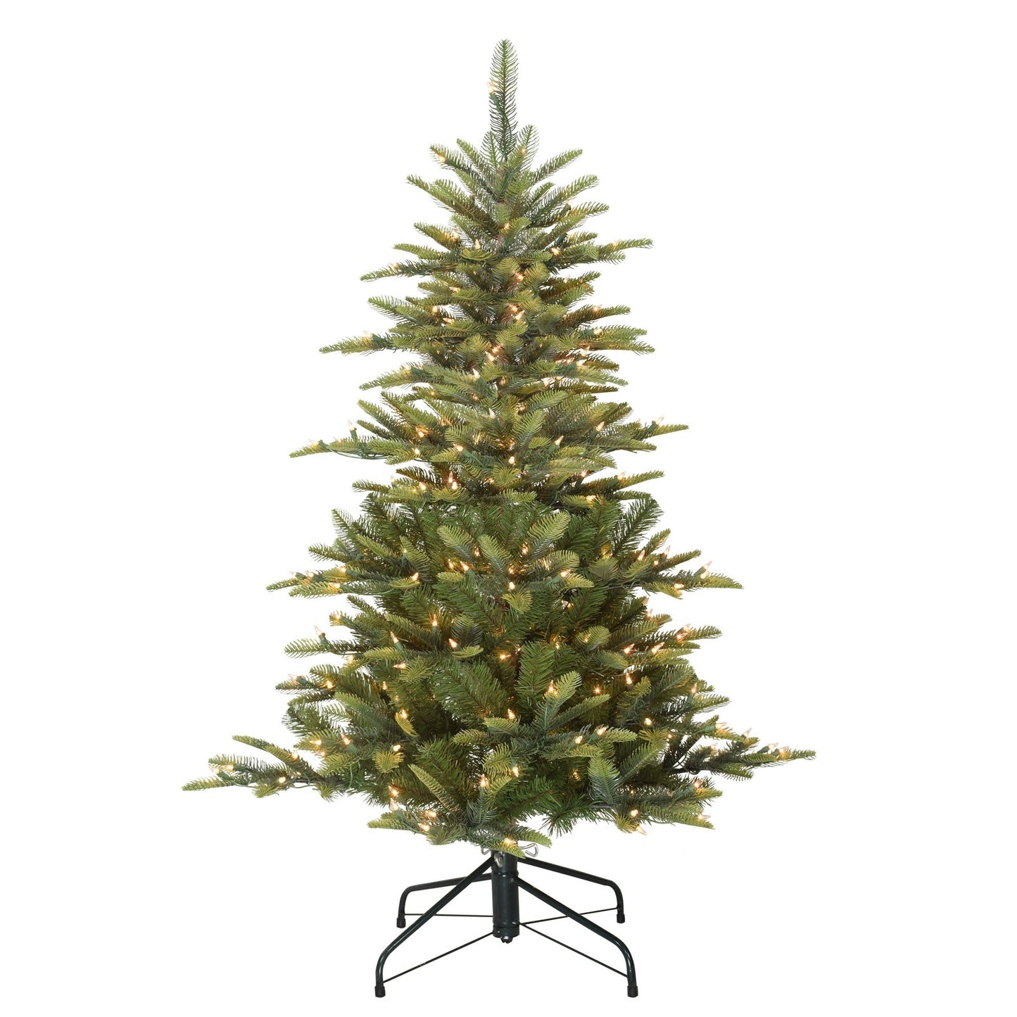 4.5 ft Pre-lit Aspen Fir Artificial Christmas Tree with Clear Lights & Metal Stand