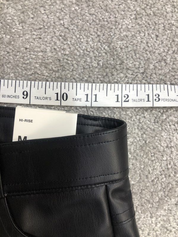 ZARA Pants Womens Black Medium Leather Ankle Skinny Pant High Rise Pockets