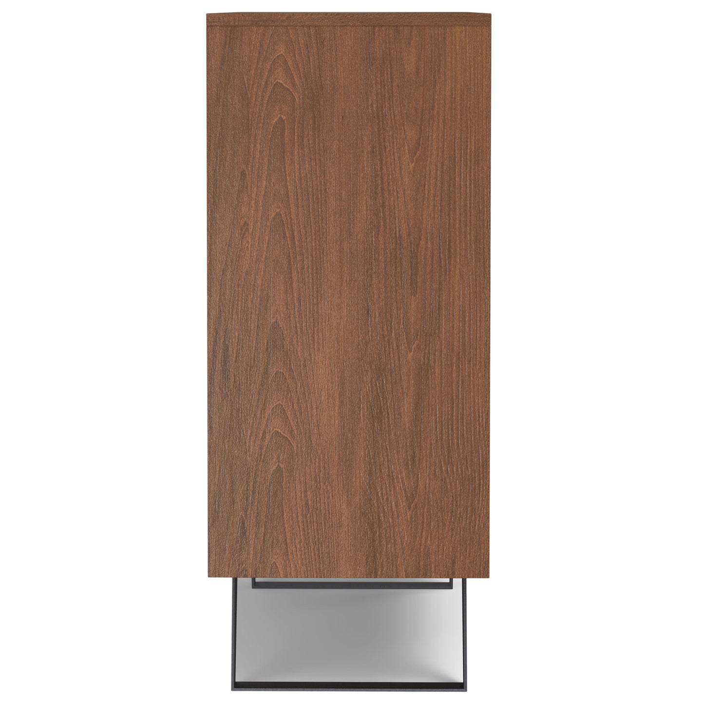 Passage 2-Door Storage Cabinet with 4 Adjustable Shelves and Metal Angled Legs