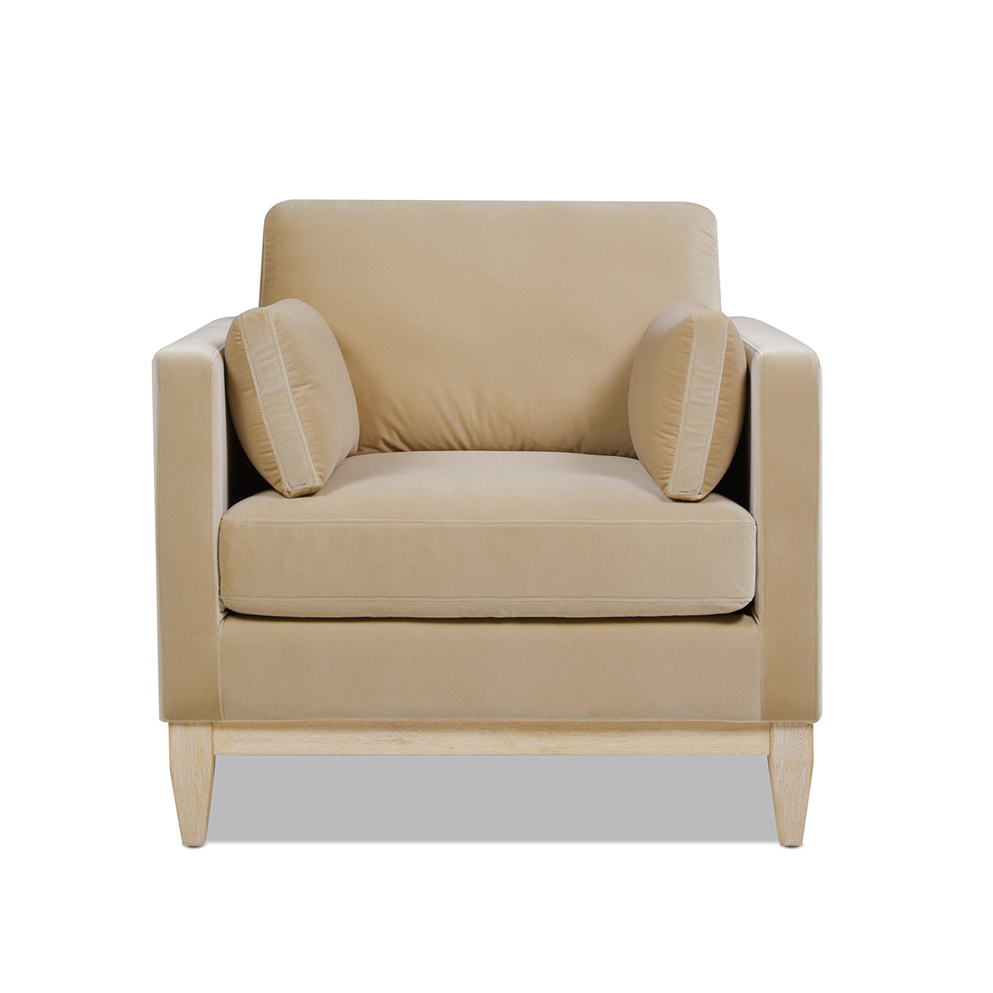 Contour Velvet Upholstered Accent Chair with Removable and Reversible Back