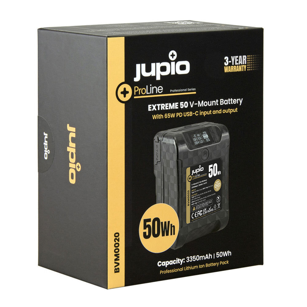 Jupio ProLine 50W/3350mAh Extreme V-Mount Li-Ion Battery For Camera