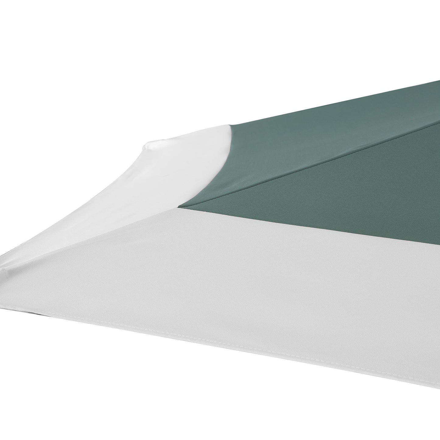 Spencer Classic Coastal 2-Tone Solar LED Market Patio Umbrella with 12 LED Strip Lights