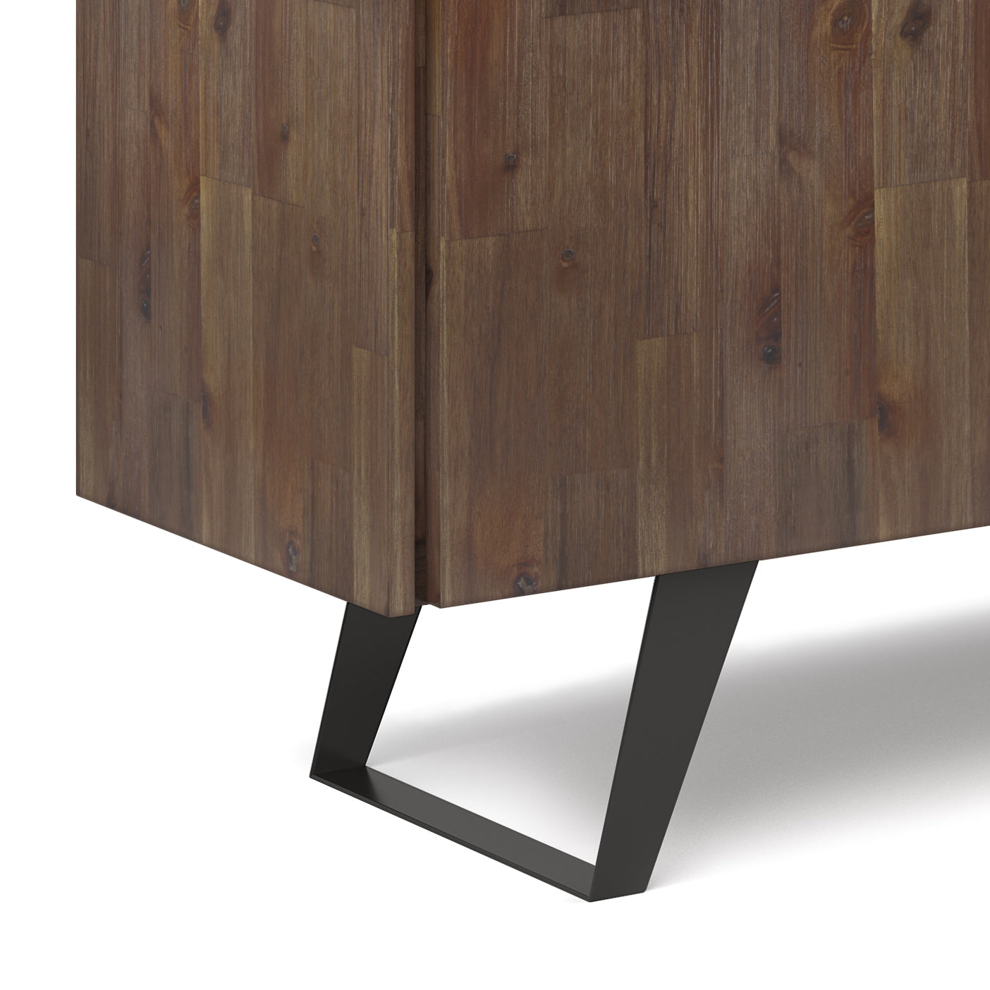Peak 2-Door Buffet Cabinet with 3 Drawers and Metal Angled Legs