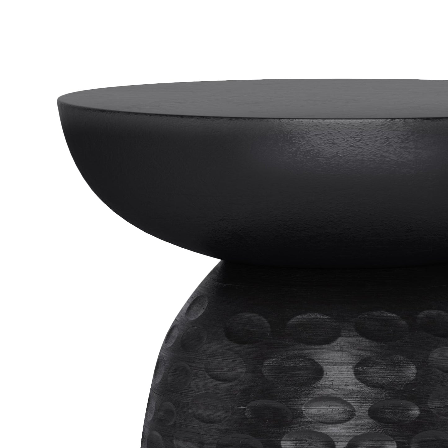 Centum Wooden Accent Table with Sleek Sculptural Design