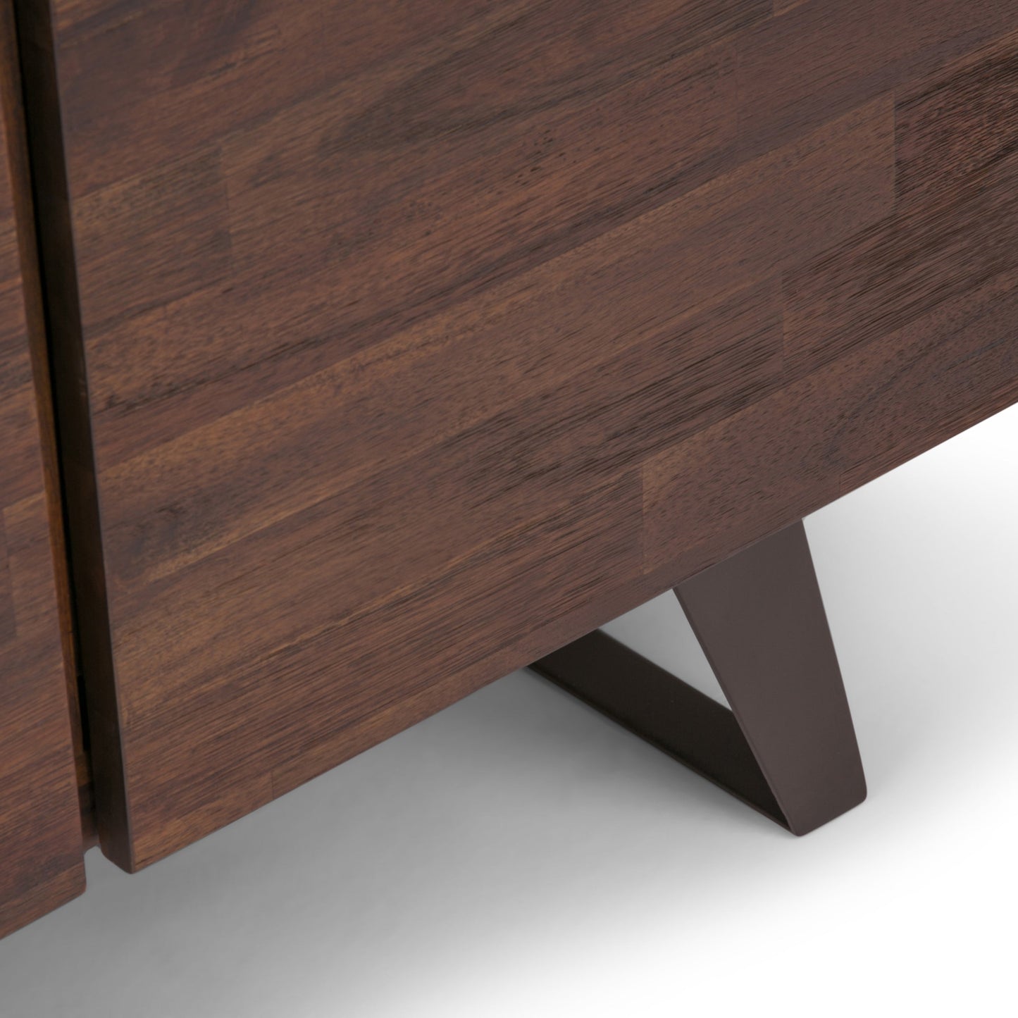 Passage 2-Door Storage Cabinet with 4 Adjustable Shelves and Metal Angled Legs