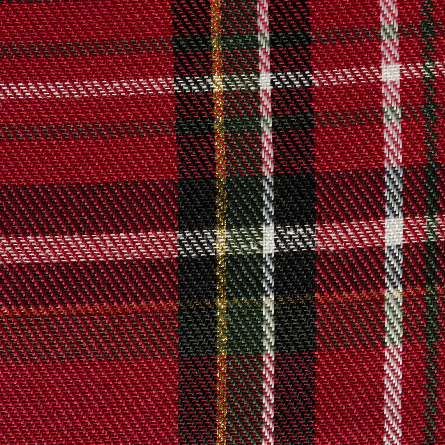 Holiday Metallic Plaid Table Runner 14X72