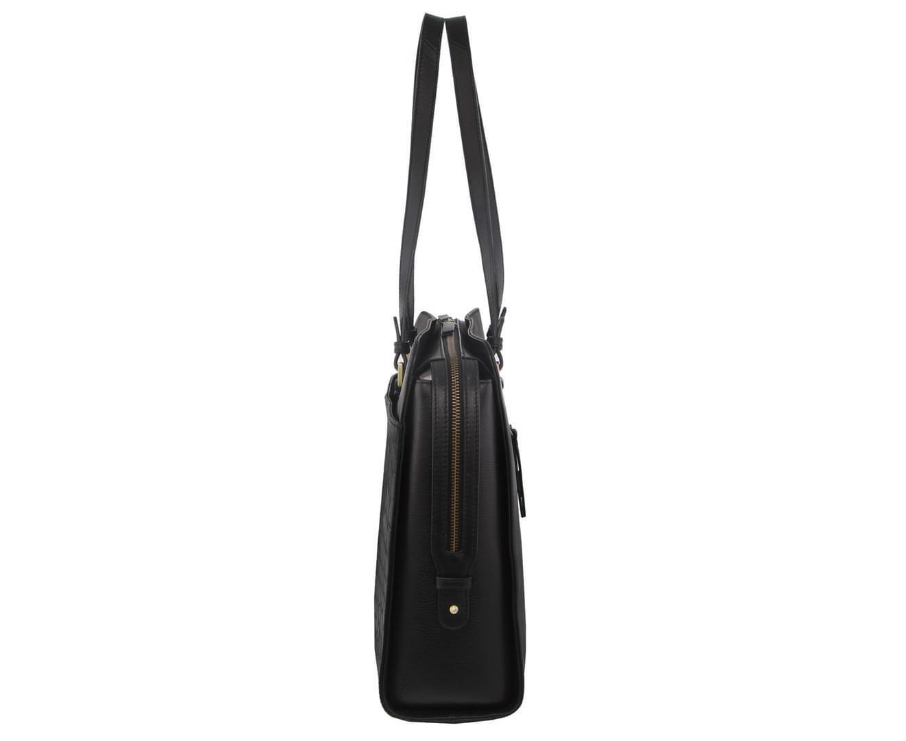 Pierre Cardin Croc-Embossed Leather 15" Laptop Bag (Black)