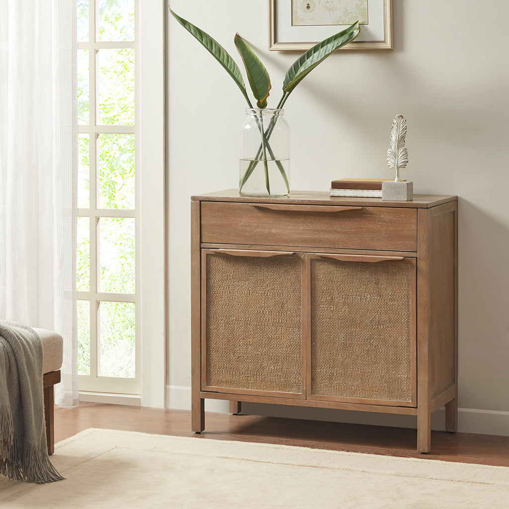 Accent Chest with Drawer and Cane Webbing Doors