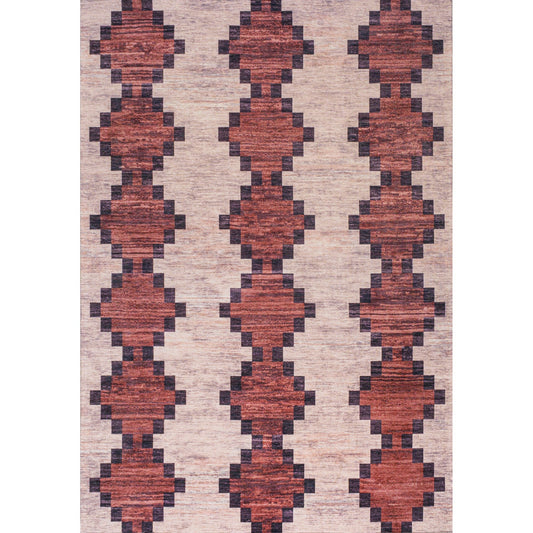 Timantii Modern Trellis Kilim Machine-Washable Area Rug