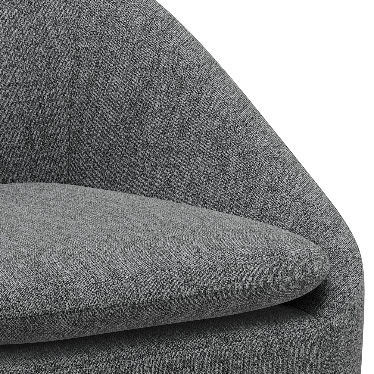 Divine Upholstered Accent Chair with Removable Cushioned Seat and Curved Back