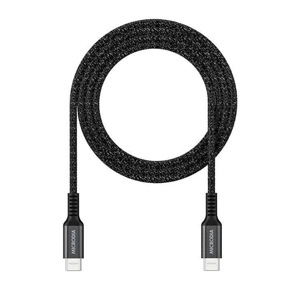 Microdia ExeCable Tweed PD100W USB-C Cable 2.6m (Charcoal)