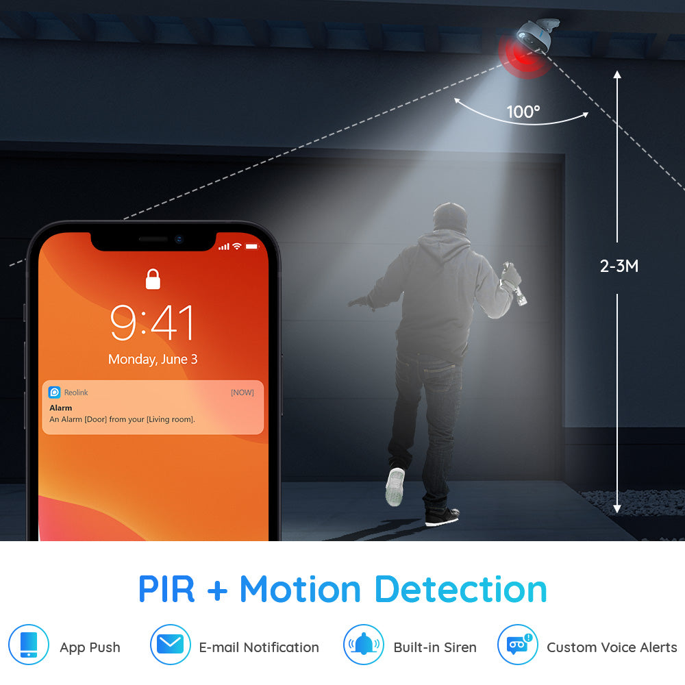 Reolink Lumus 2K WiFi Outdoor Security Camera with Spotlight Color Night Vision