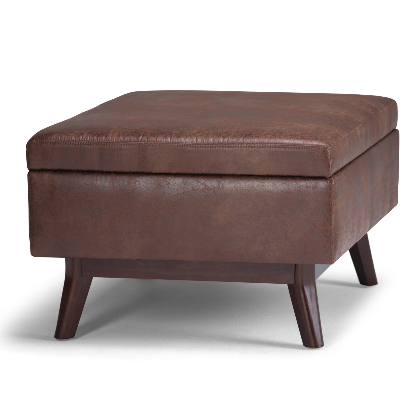 Untamed Upholstered Ottoman with Flip Top Storage and Wood Frame