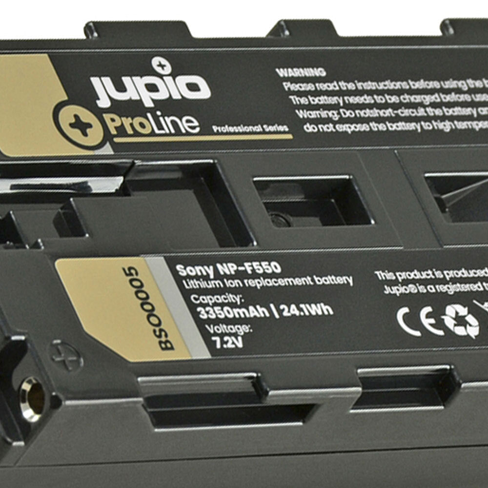 Jupio ProLine Li-ion 7.2V 3350mAh Battery For Sony NP-F550 Camera