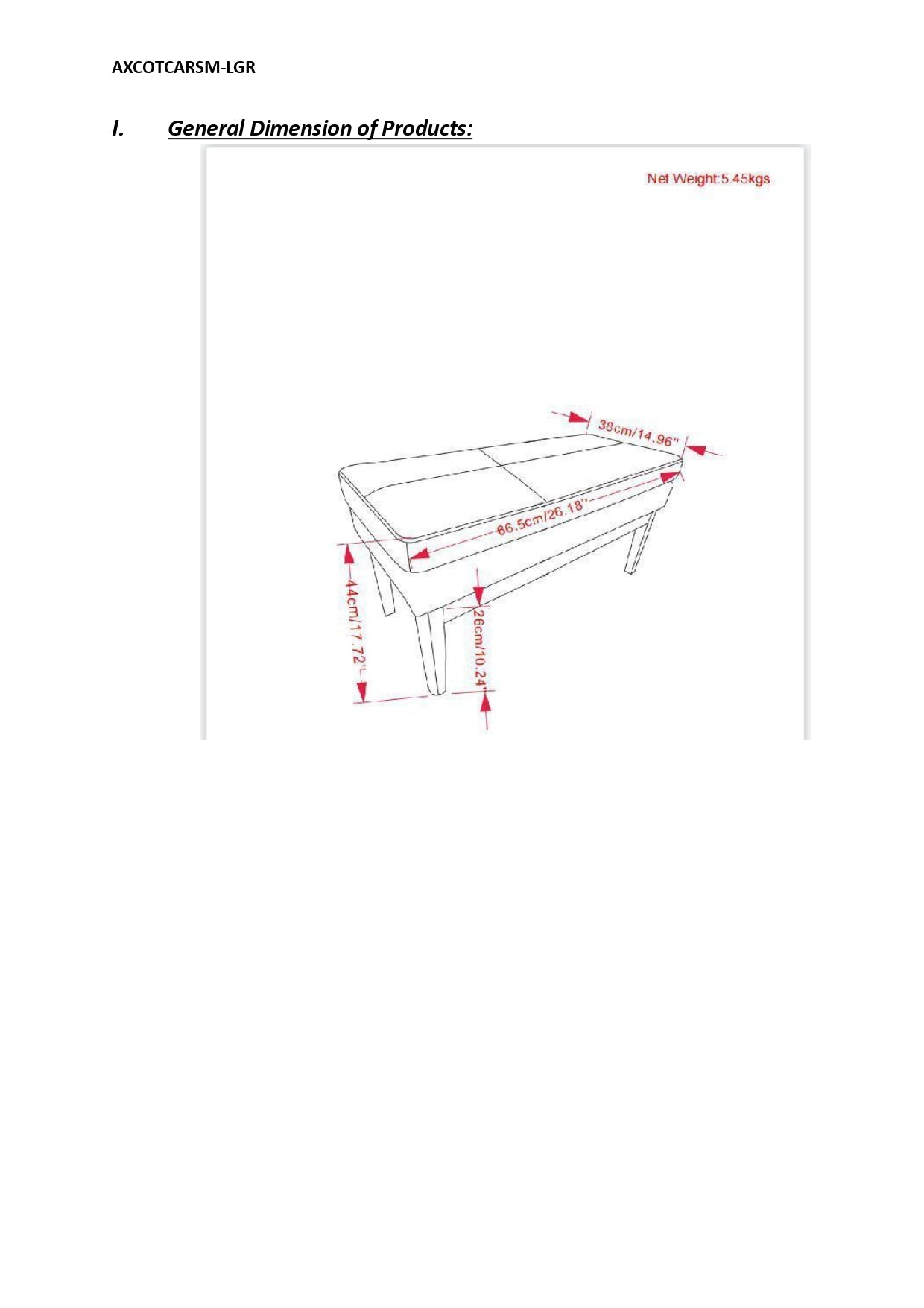 Veil 26.4" Ottoman Bench with Stitching Detail