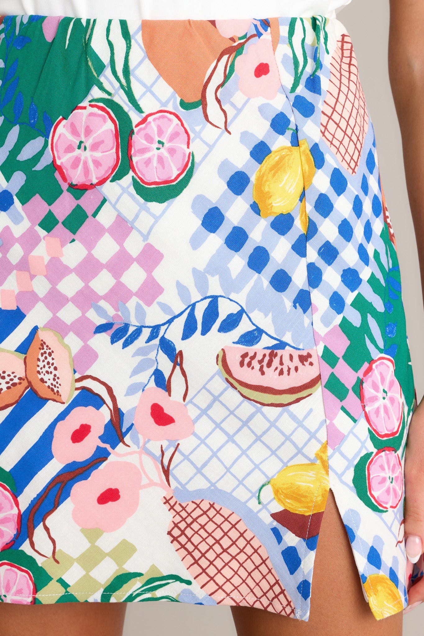 MINKPINK Al Fresco Blue Mini Skirt