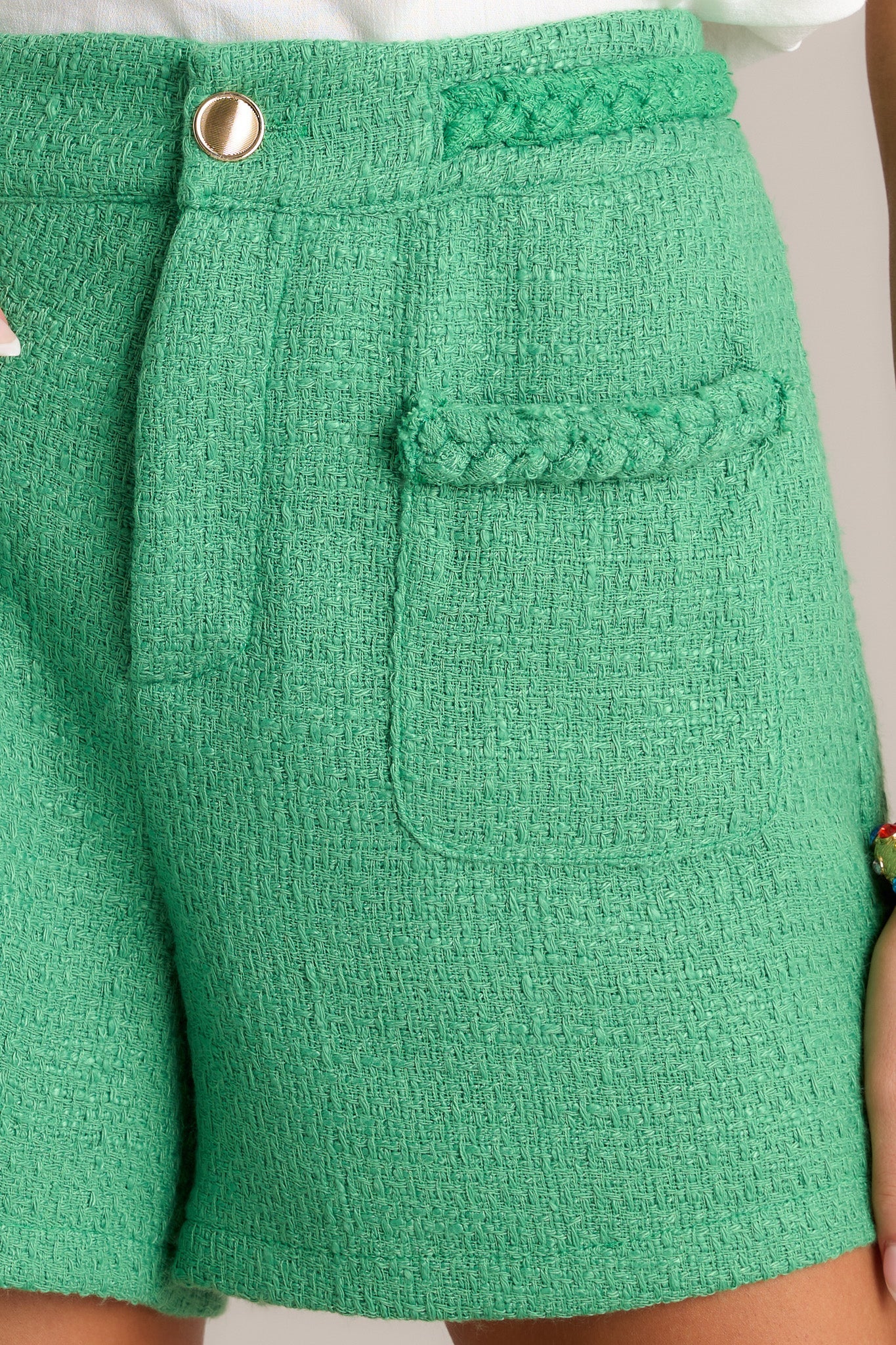 Urban Drift Kelly Green Tweed Shorts