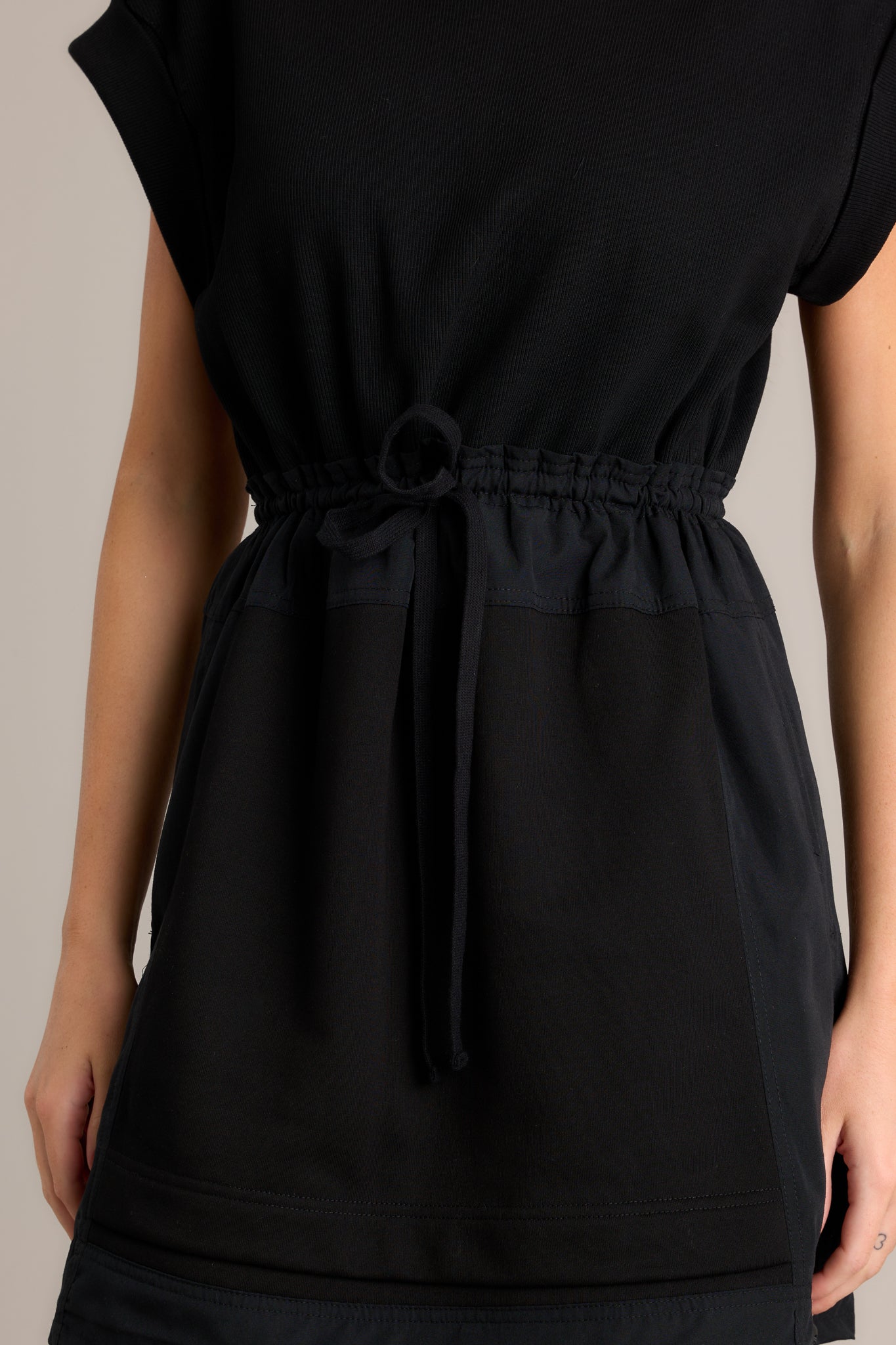Modern Minimal Black Mini Dress