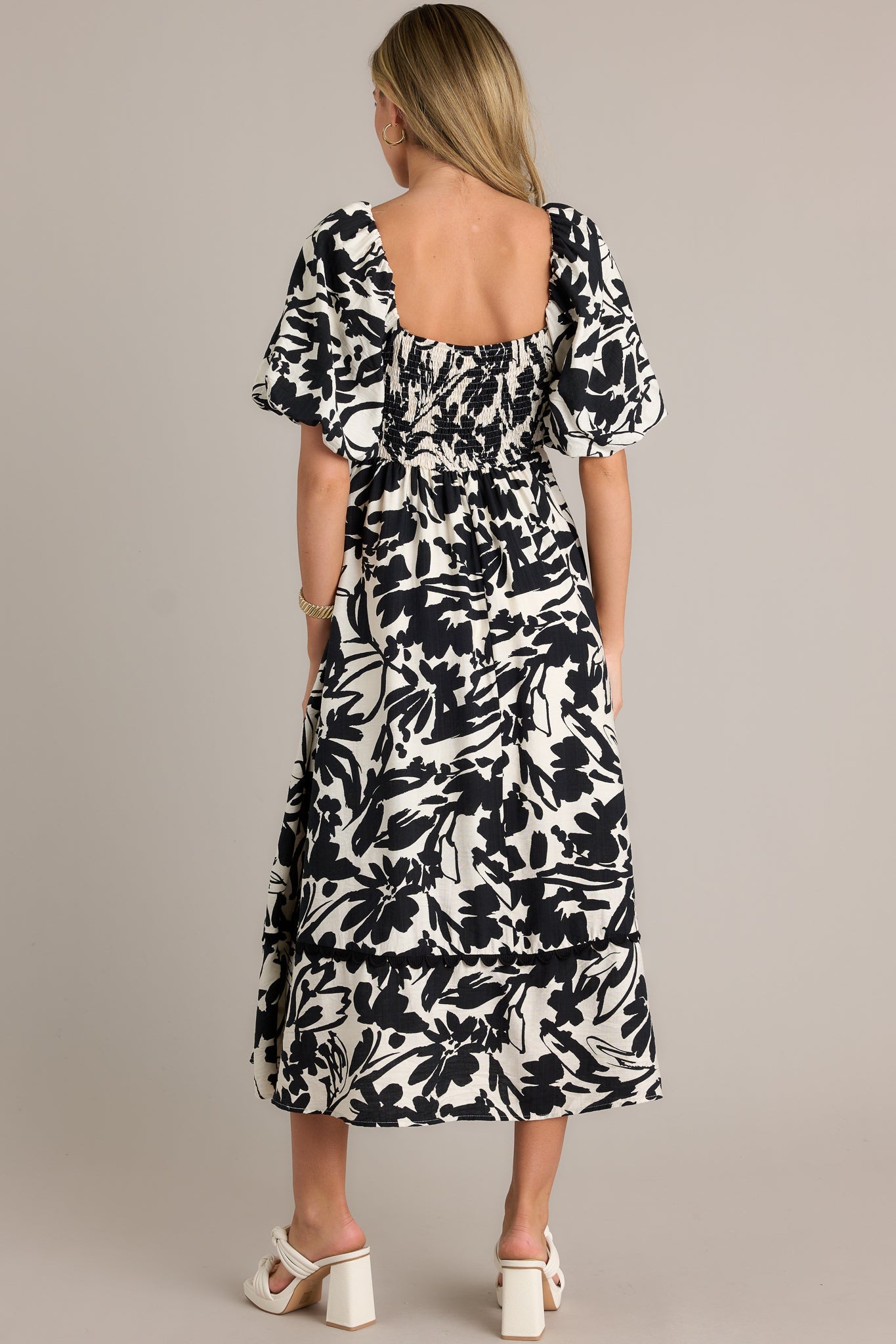 Opulent Orchid Ivory Puff Sleeve Maxi Dress