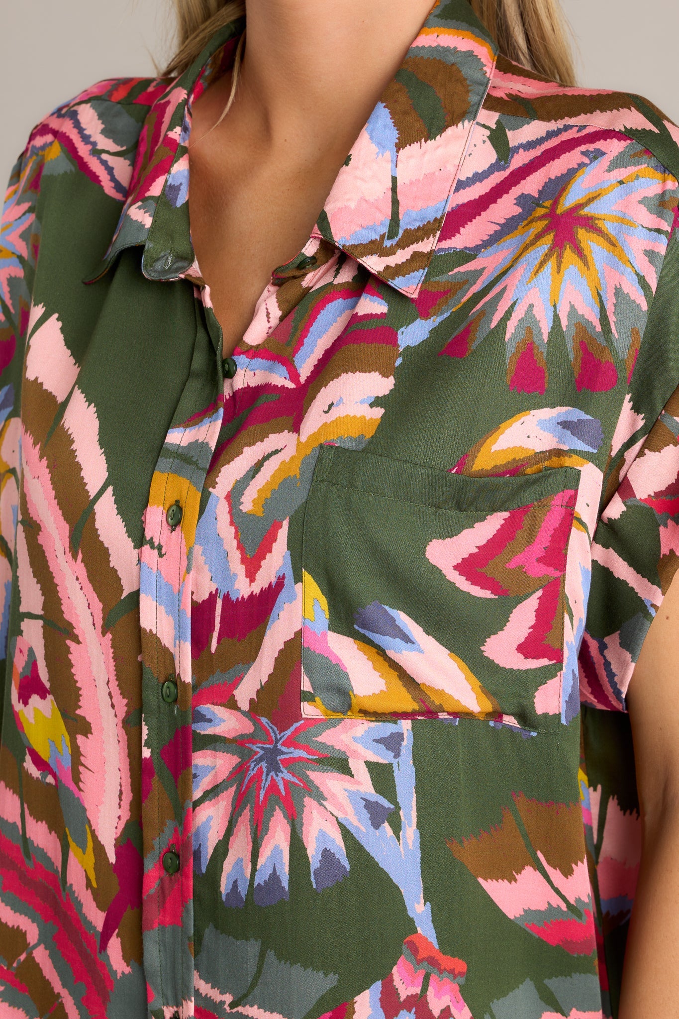 Butterfly Wonderland Green Multi Top