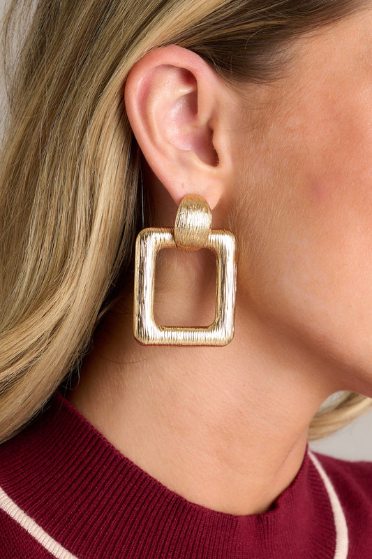 Meet Me On The Eastside Gold Drop Earrings
