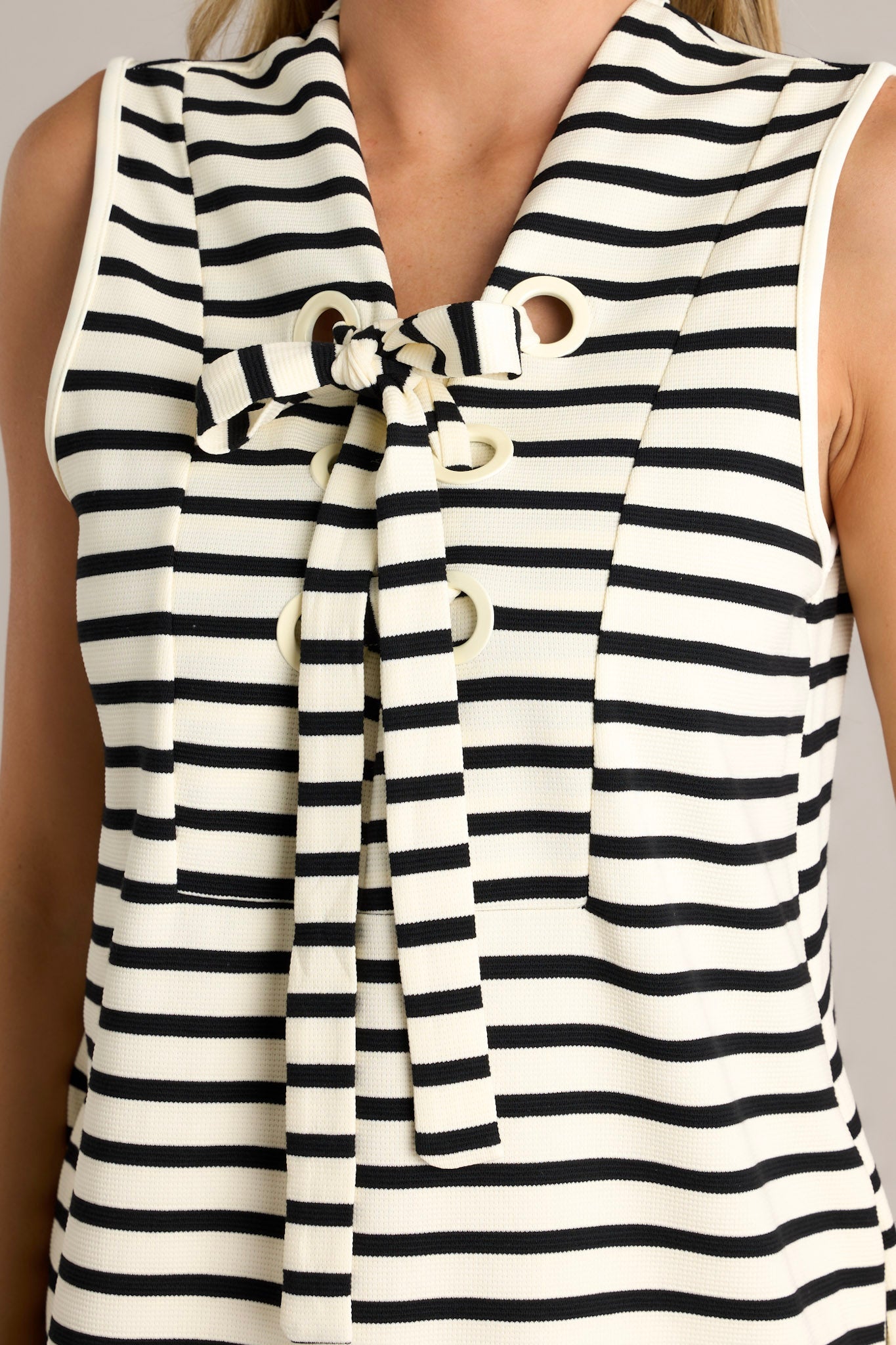 Blissful Strolls Black Sleeveless Mini Dress
