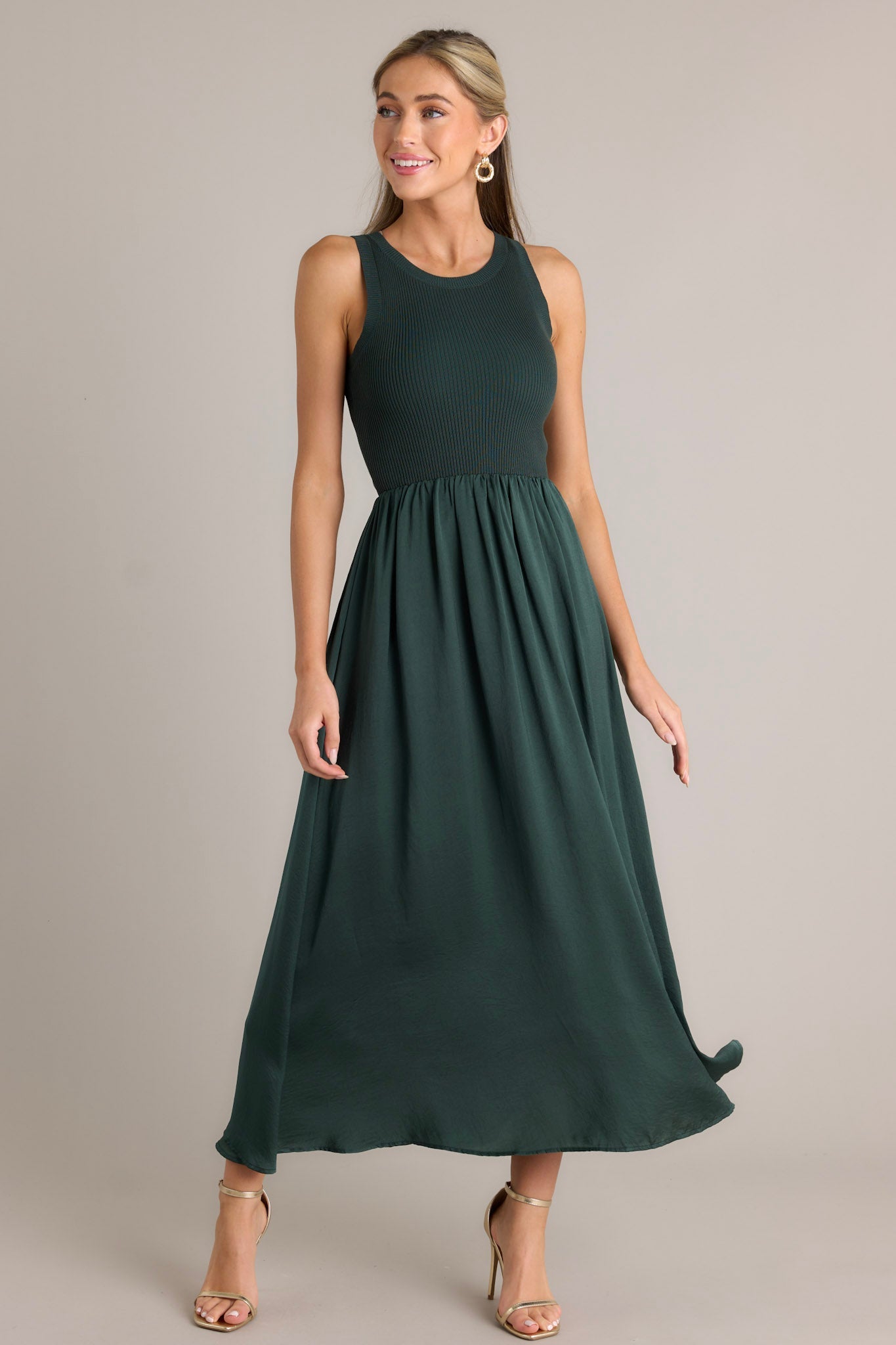 Urban Utopia Dark Green Sweater Top Dress