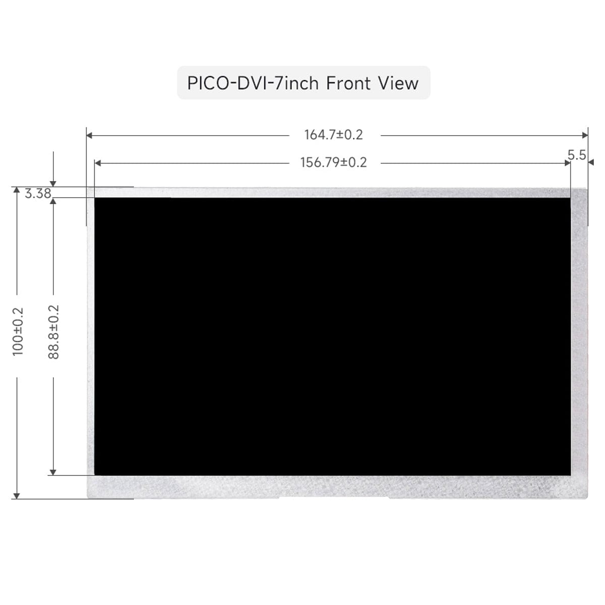 7" IPS DVI Display Module for Raspberry Pi Pico