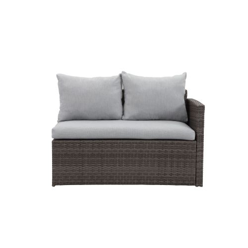 7-Pieces Outdoor Dining Sectional Sofa Set